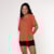 Blusa Manga Curta Poliamida Terracota