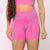 Short Alvorada Rosa Chiclete com Detalhe Contrastante